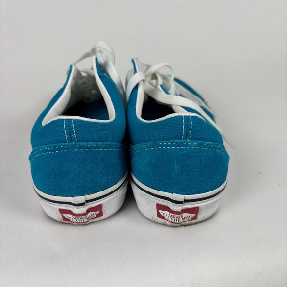 Vans, Gem Turquoise Blue, White Casual Sneakers Sizes Women 8 - Men 6.5 - Picture 4 of 8